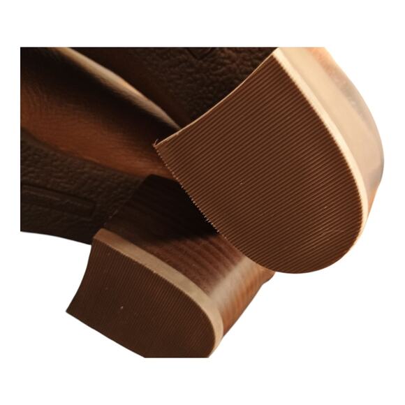 Kelly And Katie Brown Leather Zipper Outside Of Ankle Boots Size 11M New No Box - Picture 7 of 11